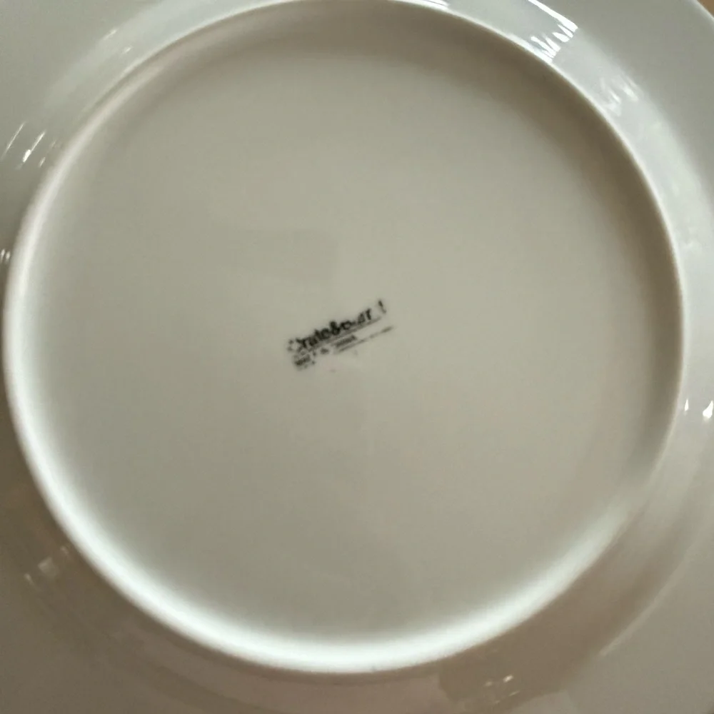 Crate & Barrel White Porcelain Dinner Plates x2